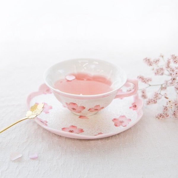 JP Japan | Hasamiyaki | Exquisite cherry blossom-shaped porcelain cup