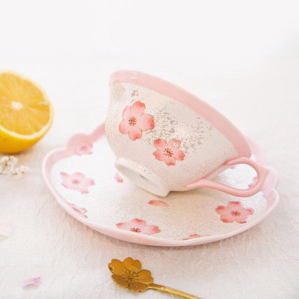 JP Japan | Hasamiyaki | Exquisite cherry blossom-shaped porcelain cup
