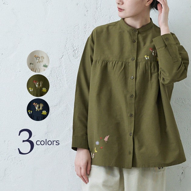 JP Japan | Embroidered Squirrel Shirt