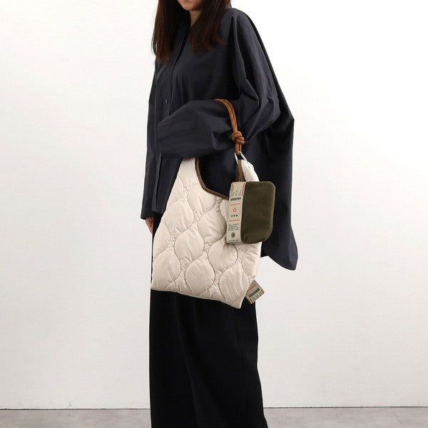 JP Japan | COOCO logo tape | quilted tote bag