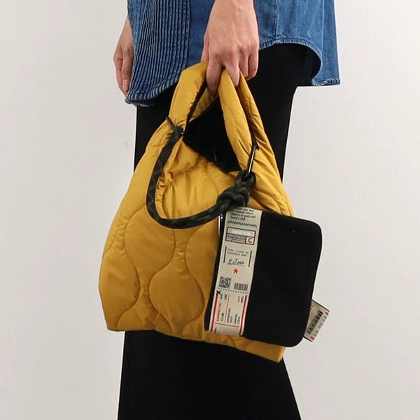 JP Japan | COOCO logo tape | quilted tote bag