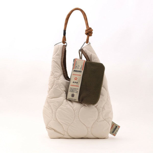 JP Japan | COOCO logo tape | quilted tote bag