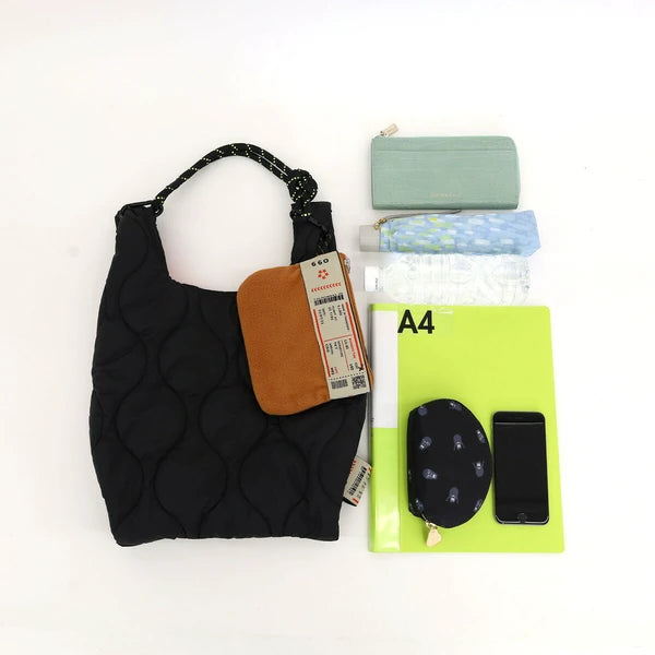 JP Japan | COOCO logo tape | quilted tote bag