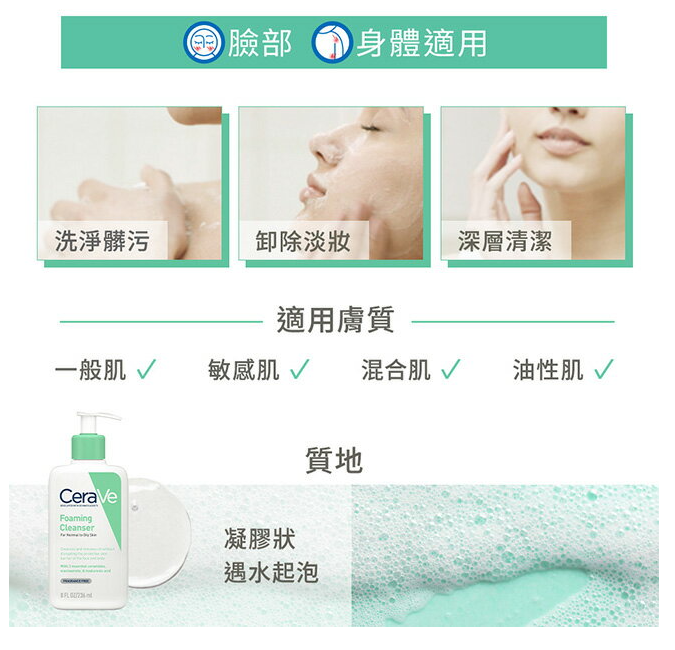 CeraVe Refreshing Foaming Cleanser 236ML / 473ML