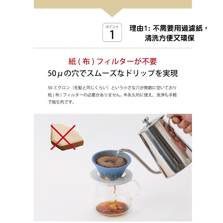 JP Japan | COFIL FUJI Mount Fuji coffee filter cup | Ceramic filter