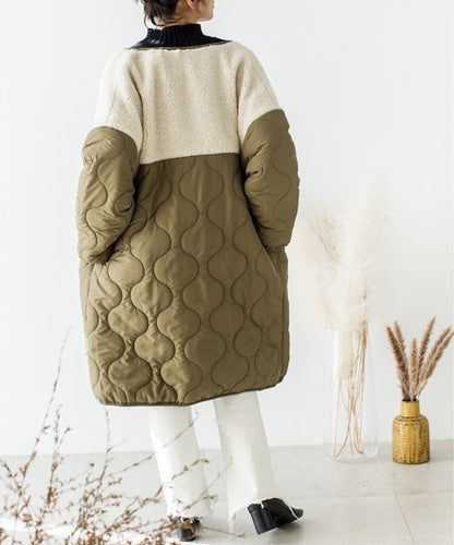 JP Japan | Autumn and winter new styles | Versatile | Quilted medium long coat