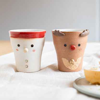 JP Japan | Mingshan Kiln | Christmas Ceramic Cup | (set of 3 pieces)