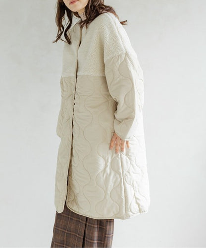 JP Japan | Autumn and winter new styles | Versatile | Quilted medium long coat