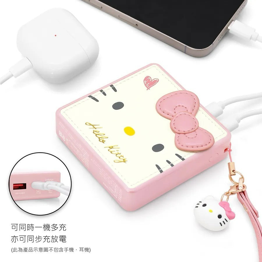 Kuromi | Hello Kitty | Leather digital display PD fast charging power bank for healing debut