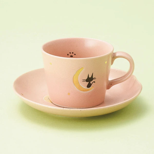 JP Japan | Mino Ware | Moon Night Cat Ceramic Cup